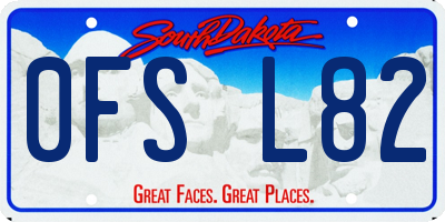 SD license plate 0FSL82
