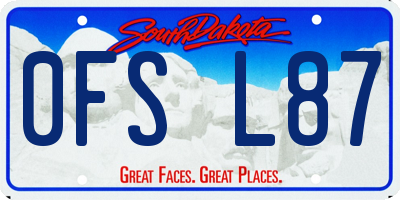 SD license plate 0FSL87