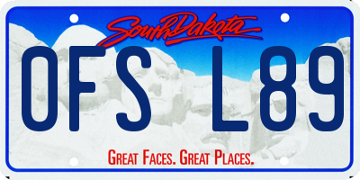 SD license plate 0FSL89