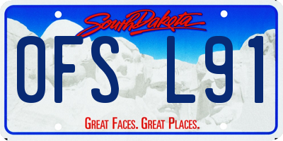 SD license plate 0FSL91