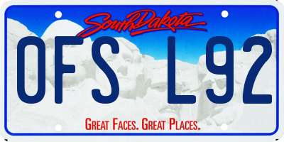 SD license plate 0FSL92