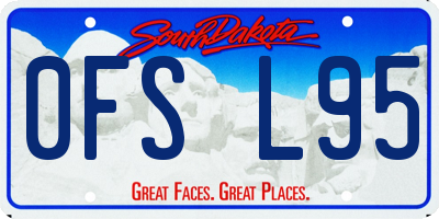 SD license plate 0FSL95