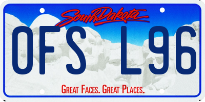 SD license plate 0FSL96