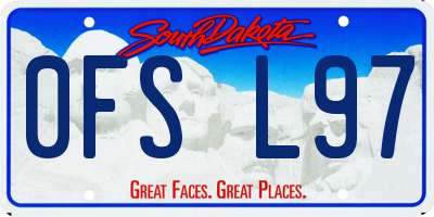 SD license plate 0FSL97