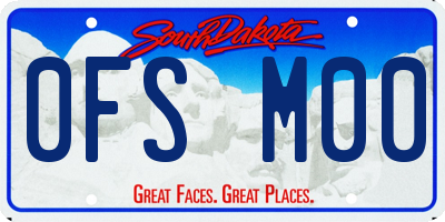 SD license plate 0FSM00