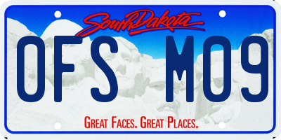 SD license plate 0FSM09