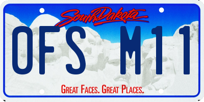 SD license plate 0FSM11