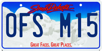 SD license plate 0FSM15