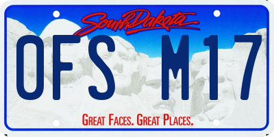 SD license plate 0FSM17