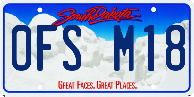 SD license plate 0FSM18