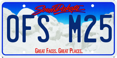 SD license plate 0FSM25