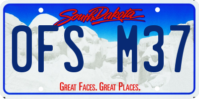 SD license plate 0FSM37