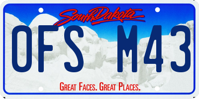 SD license plate 0FSM43