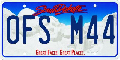 SD license plate 0FSM44