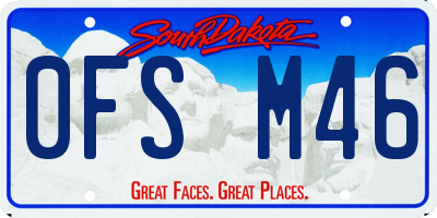 SD license plate 0FSM46