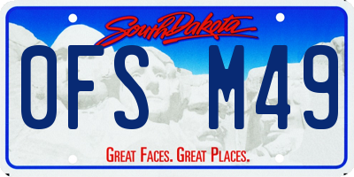 SD license plate 0FSM49