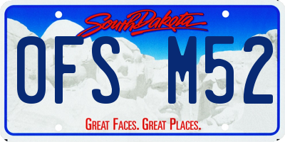 SD license plate 0FSM52