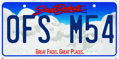 SD license plate 0FSM54