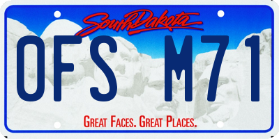 SD license plate 0FSM71