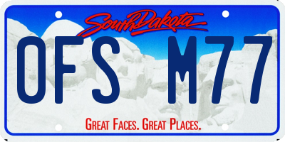 SD license plate 0FSM77