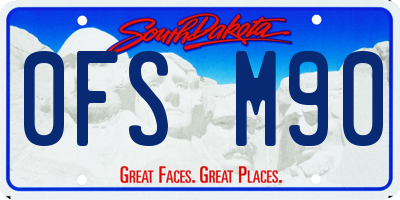 SD license plate 0FSM90