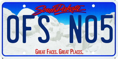 SD license plate 0FSN05