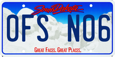SD license plate 0FSN06