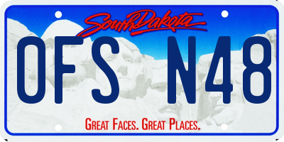 SD license plate 0FSN48