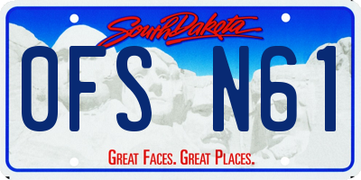 SD license plate 0FSN61