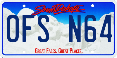 SD license plate 0FSN64
