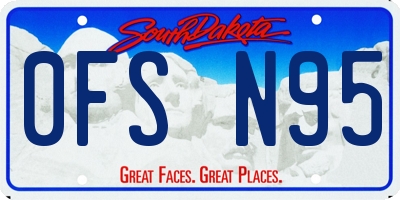 SD license plate 0FSN95