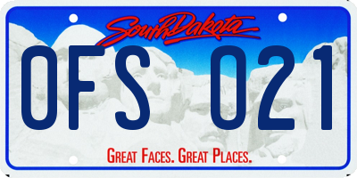 SD license plate 0FSO21