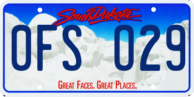 SD license plate 0FSO29