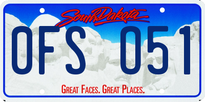 SD license plate 0FSO51