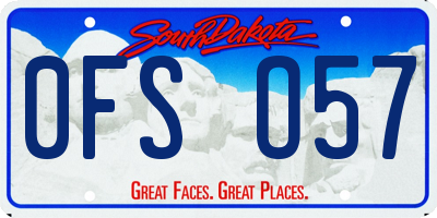SD license plate 0FSO57
