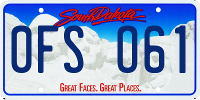 SD license plate 0FSO61