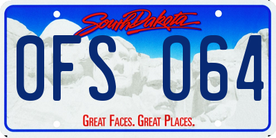 SD license plate 0FSO64