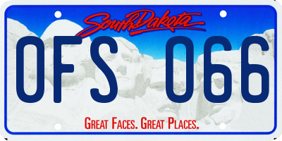 SD license plate 0FSO66