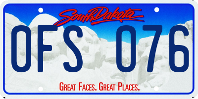 SD license plate 0FSO76