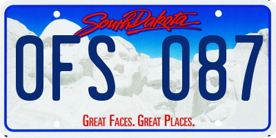 SD license plate 0FSO87