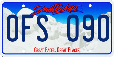 SD license plate 0FSO90