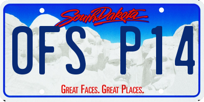 SD license plate 0FSP14