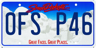 SD license plate 0FSP46
