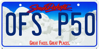 SD license plate 0FSP50