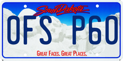 SD license plate 0FSP60