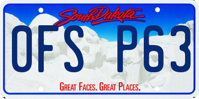 SD license plate 0FSP63