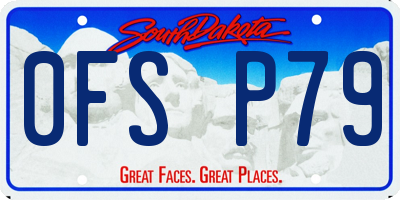 SD license plate 0FSP79