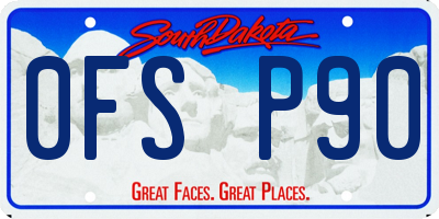 SD license plate 0FSP90
