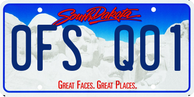 SD license plate 0FSQ01