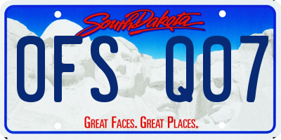 SD license plate 0FSQ07